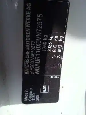 Scrapping Vehicle bmw serie 1 coupe (e82) 118d of the year 2011 powered n47d20c