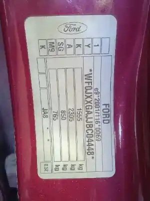 Veículo de Sucata ford fiesta (cb1) motor 1.6 ltr. - 70 kw tdci cat do ano 2011 alimentado tzja