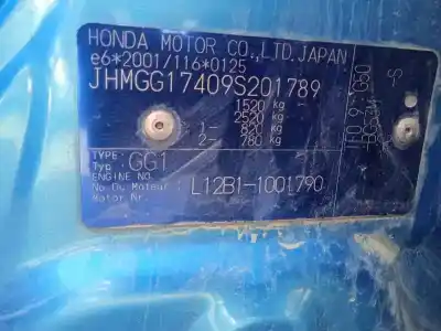 Scrapping Vehicle honda jazz (ge) 1.2 cat of the year 2008 powered l12b1