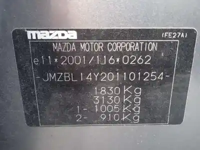 Scrapping Vehicle mazda 3 lim. (bl) 1.6 cd diesel cat of the year 2009 powered y6