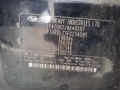 Scrapping Vehicle subaru xv 2.0 diesel cat of the year 2015 powered ee20