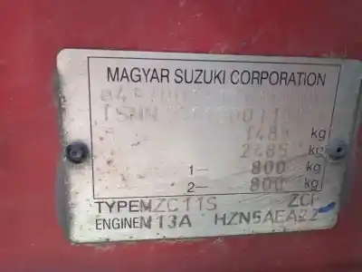 Hurda Aracı suzuki swift berlina (mz) gl yılın 2005 güçlü m13a