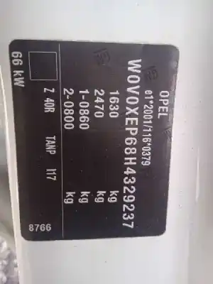 Veículo de Sucata opel corsa d (s07) 1.4 (l08 l68) do ano 2017 alimentado b14xer