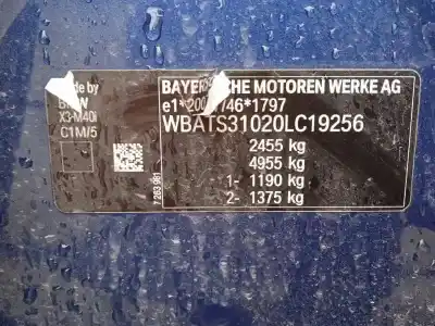 Veículo de Sucata bmw serie x3 (g01) m40i do ano 2018 alimentado b58b30a