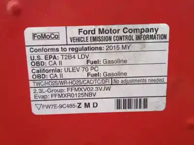 Утилизация автомобиля ford mustang basis года 2015 питание 99h
