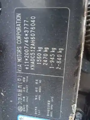 Verschrottungsfahrzeug kia rio (yb) 1.2 cat des jahres 2017 angetrieben g4la