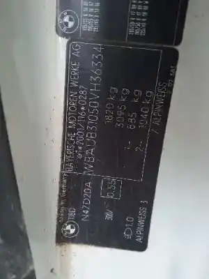 Veículo de Sucata bmw serie 1 berlina (e81/e87) 118d do ano 2008 alimentado n47d20a