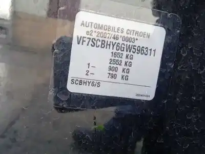 Veicolo di demolizione citroen c3 live edition dell'anno 2016 alimentato bh02