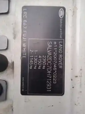 Veículo de Sucata land rover evoque pure do ano 2012 alimentado 224dt