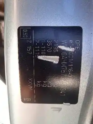 Verschrottungsfahrzeug opel zafira b cosmo des jahres 2007 angetrieben z19dt