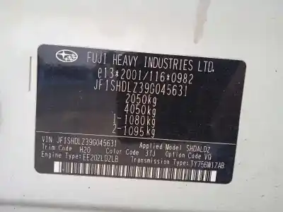 Vehicul casat subaru forester (sh_) 2.0 d awd (shh) al anului 2008 alimentat ee20