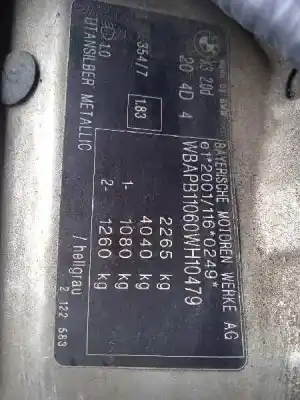 Veículo de Sucata bmw x3 (e83) 2.0d do ano 2006 alimentado 204d4