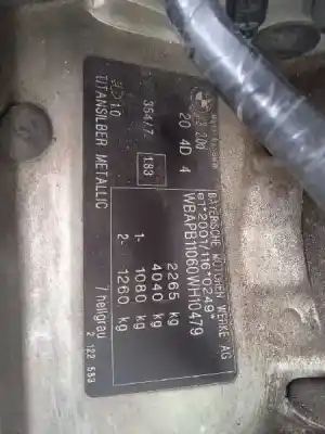 Veículo de Sucata bmw x3 (e83) 2.0d do ano 2006 alimentado 204d4