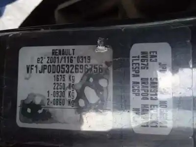 Scrapping Vehicle renault modus confort dynamique of the year 2004 powered k9k750