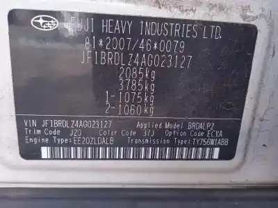 Veículo de Sucata subaru legacy kombi/outback b14 outback limited do ano 2011 alimentado ee20