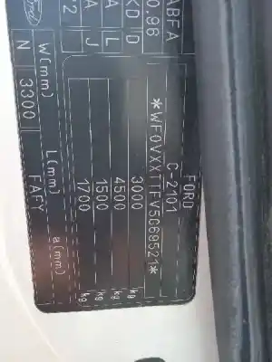 Veículo de Sucata ford transit mod. 2000 combi ft 260 2.0 corto do ano 2005 alimentado d6ba