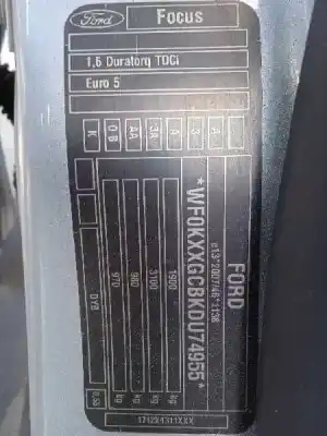 Veicolo di demolizione ford focus lim. (cb8) trend dell'anno 2013 alimentato t1da