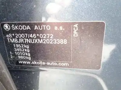Veículo de Sucata skoda karoq (nu) 1.5 16v tsi act do ano 2020 alimentado dpca