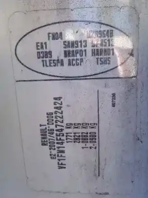 Scrapping Vehicle renault kangoo express 1.5 dci of the year 2012 powered k9k808