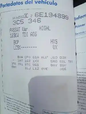 Здавання транспортного засобу volkswagen passat variant (3c5) trendline року 2006 потужний bkp