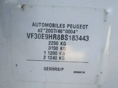 Scrapping Vehicle peugeot 5008 (0e/0a) desde 05/2009 1.6 hdi of the year 2011 powered 9h05