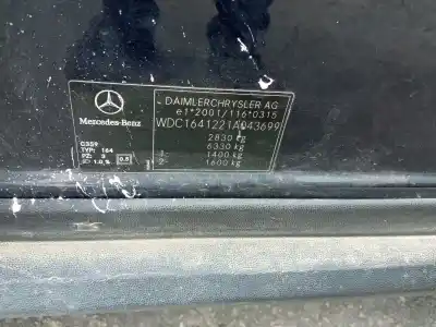 Утилизация автомобиля mercedes-benz clase m (w164) ml 320 cdi 4-matic (164.122) года 2005 питание 642940