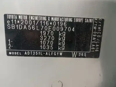 Здавання транспортного засобу toyota avensis (_t25_) 2.2 d-4d (adt251_) року 2005 потужний 2ad-ftv