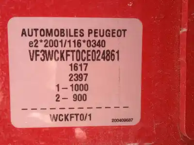 Véhicule à la ferraille peugeot                                            207/207+ (wa_, wc_)                                                                                                                                                                                                                                        1.4                                                                                                                                                                                                                                                        de l'année 2012 alimenté kft