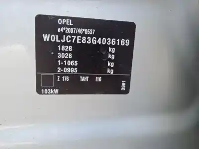 Scrapping Vehicle opel                                               mokka / mokka x (j13)                                                                                                                                                                                                                                      1.4 (_76) of the year 2015 powered b14net
