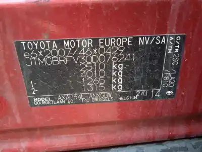 Утилизация автомобиля toyota rav 4 v (_a5_, _h5_) 2.5 hybrid awd (axap54) года 2022 питание a25a-fxs