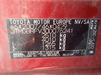 Утилизация автомобиля toyota rav 4 v (_a5_, _h5_) 2.5 hybrid awd (axap54) года 2022 питание a25a-fxs