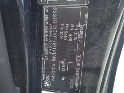 Veículo de Sucata bmw 1 (e81) 118 d do ano 2007 alimentado n47d20a