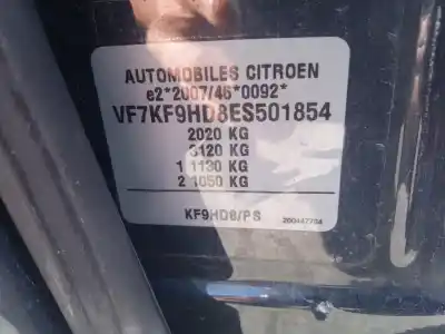 Veículo de Sucata citroen ds5 1.6 hdi 115 do ano 2014 alimentado 9hd