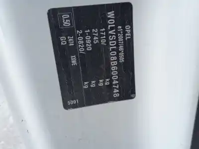 Veicolo di demolizione opel corsa d (s07) 1.3 cdti (l08, l68) dell'anno 2010 alimentato a13dtc