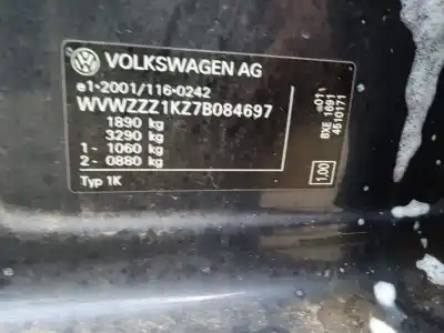 Veicolo di demolizione volkswagen golf v (1k1) 1.9 tdi dell'anno 2006 alimentato bxe