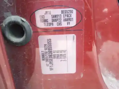 Scrapping Vehicle renault scénic ii (jm0/1_) 1.5 dci (jm1e, jm16) of the year 2008 powered k9k732