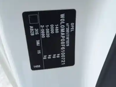 Scrapping Vehicle opel adam (m13) 1.4 of the year 2015 powered b14xer