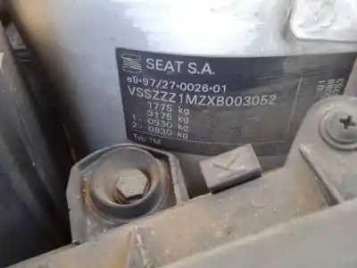Утилизация автомобиля seat toledo ii (1m2) 1.9 tdi года 1999 питание ahf