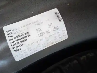 Scrapping Vehicle volkswagen jetta iii (1k2) 1.6 of the year 2007 powered bse