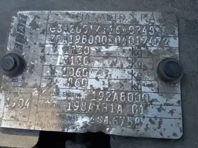 Veículo de Sucata fiat bravo ii (198_) 1.9 d multijet (198axb1a) do ano 2007 alimentado 192a8000