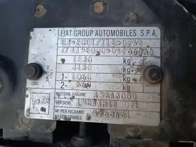 Veículo de Sucata fiat bravo ii (198_) 1.6 d multijet (198axh1b) do ano 2010 alimentado 198a3000