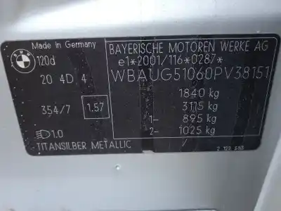 Scrapping Vehicle bmw 1 (e87) 120 d of the year 2006 powered 204d4