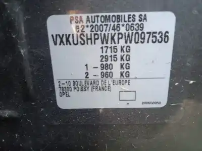 Утилизация автомобиля opel mokka 1.2 (76) года 2023 питание eb2ltd