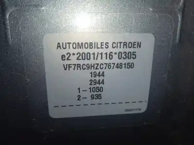 Утилизация автомобиля citroen c5 ii (rc_) 1.6 hdi (rc8hzb) года 2006 питание 9hz