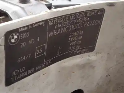 Veículo de Sucata bmw 5 (e60) 520 d do ano 2006 alimentado 204d4