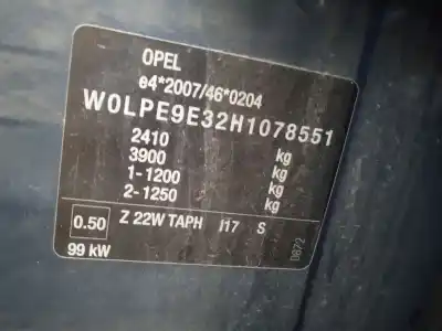 Утилизация автомобиля opel zafira tourer c (p12) 1.6 cdti (75) года 2017 питание b16dth