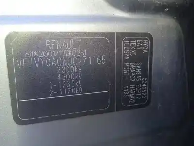 Утилизация автомобиля renault koleos privilege года 2009 питание m9r832