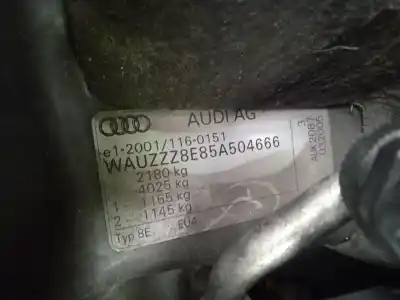 Утилизация автомобиля audi a4 b7 avant (8ed) 3.2 fsi года 2005 питание auk
