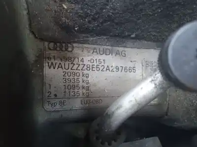Утилизация автомобиля audi a4 b6 avant (8e5) 1.9 tdi года 2002 питание avf
