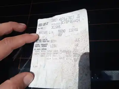 Scrapping Vehicle volkswagen passat b6 (3c2) 2.0 fsi of the year 2007 powered bvy